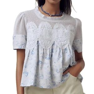 Sweet cottagecore pastel top